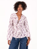 Blusa Ottavia Four Stroke in Cotone Lilla