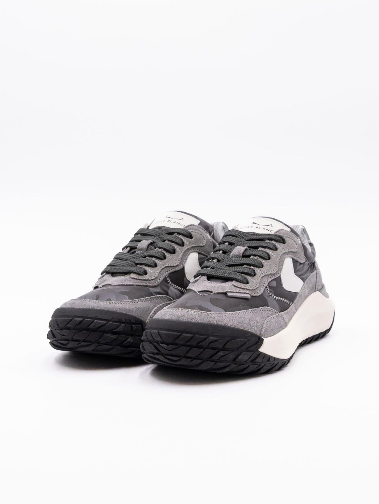 Sneakers Club Act Voile Blanche in Suede e Nylon Piombo e Argento CLUBACTWLEADSILVER Voile Blanche