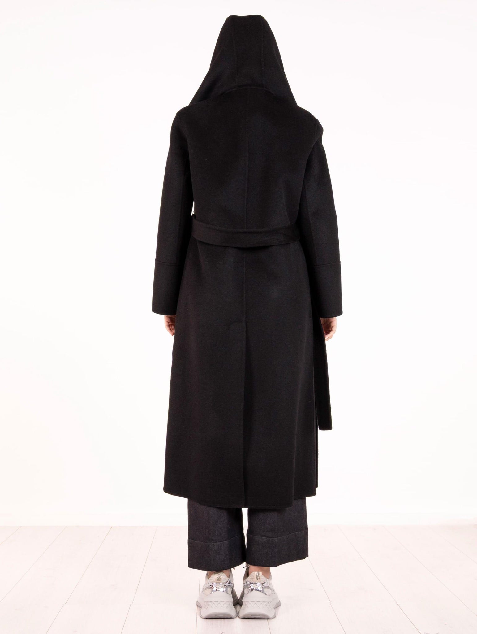 Cappotto Fourstroke con Cintura in Lana Double Nero 5236DOUBLENERO Four Stroke