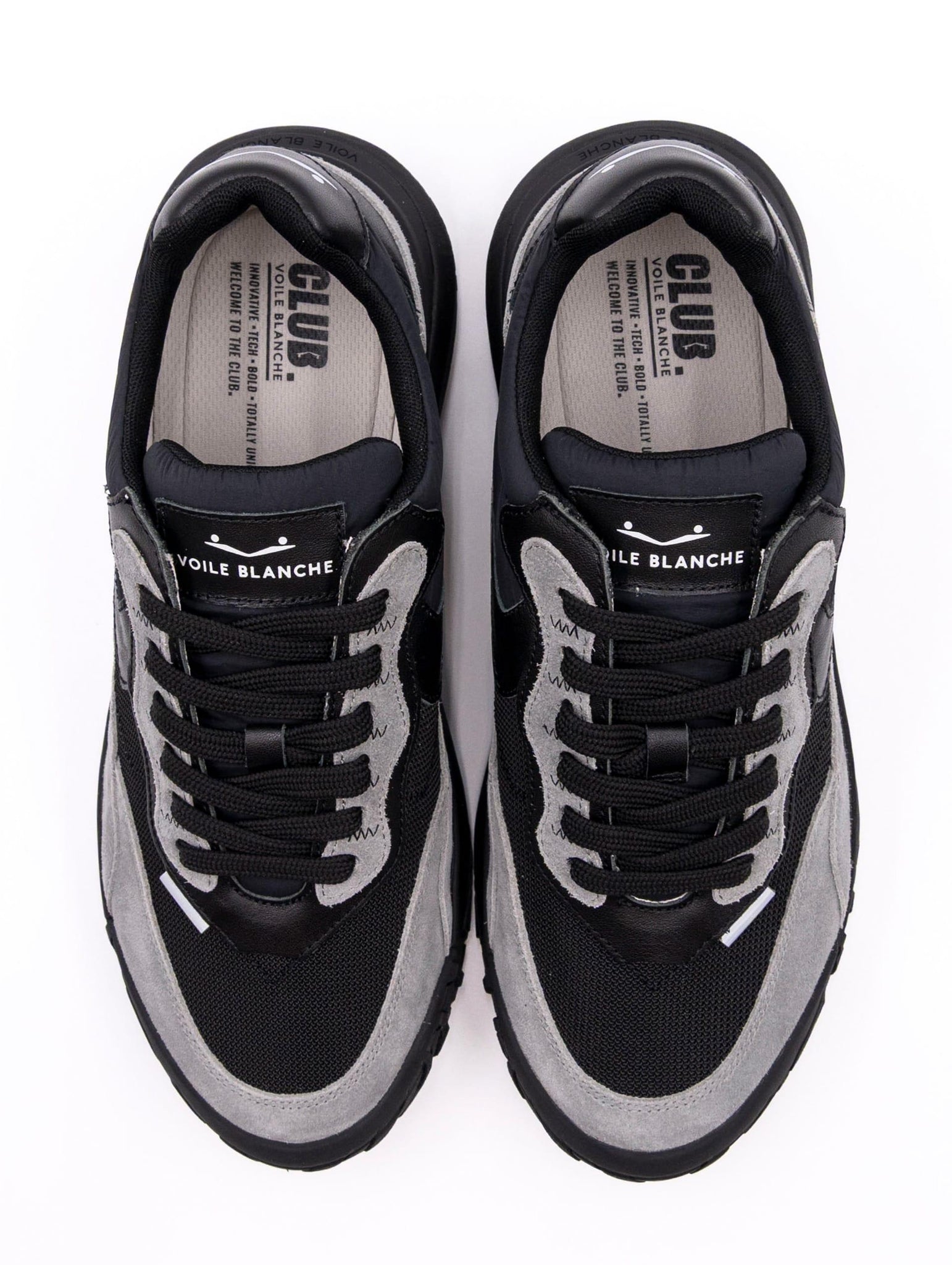 Sneakers Club Act Voile Blanche in Suede e Nylon Antracite e Nero CLUBACTMSUEDE/NYLON/CALF Voile Blanche