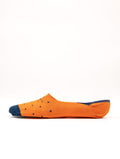 Marcoliani Invisible Touch Füßlinge aus Baumwolle mit orange-blauen Punkten