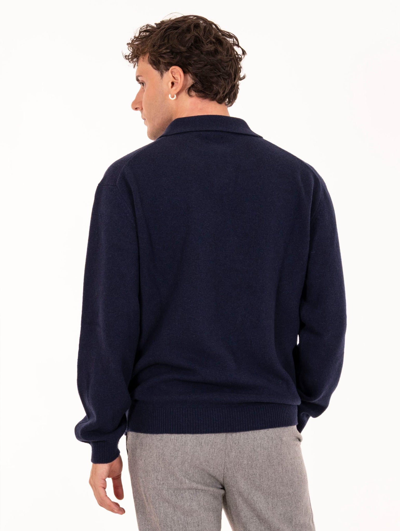 Polo Capri Daniele Fiesoli in Lana Merino Ultrafine Notte 007323 Daniele Fiesoli