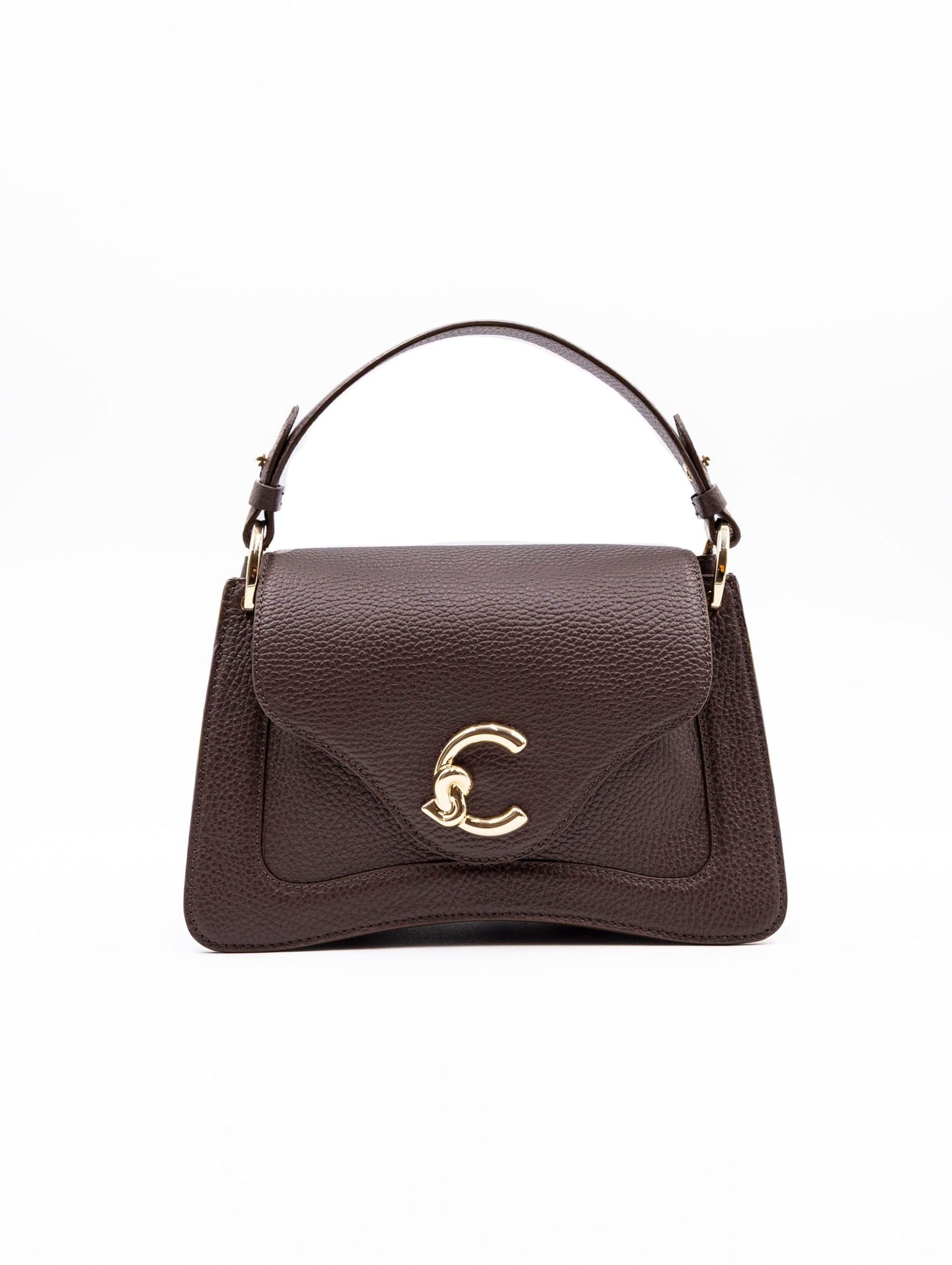 Borsa C-Me Coccinelle in Pelle Martellata Marrone E1SSL180201W20 Coccinelle