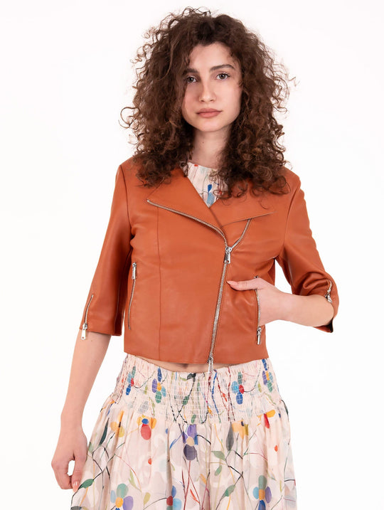 Chiodo Coco The Jackie Leder in Mango-Leder