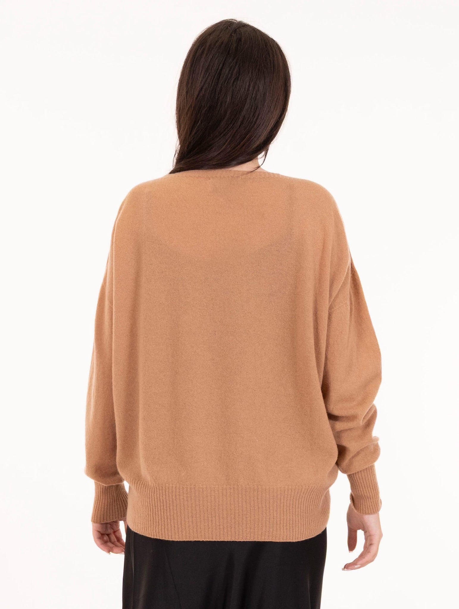 Maglia V Daniele Fiesoli in Lana e Cachemire Cammello 318735 Daniele Fiesoli