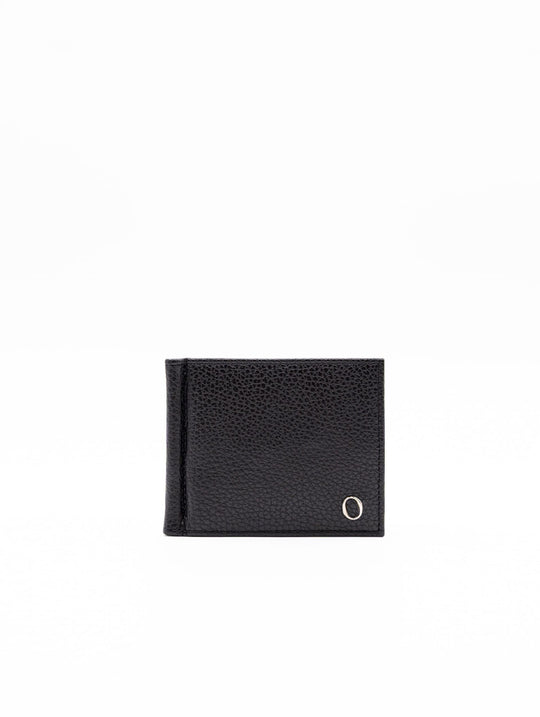 Portafoglio Micron Orciani in Pelle con Clip Ferma-Banconote Nero