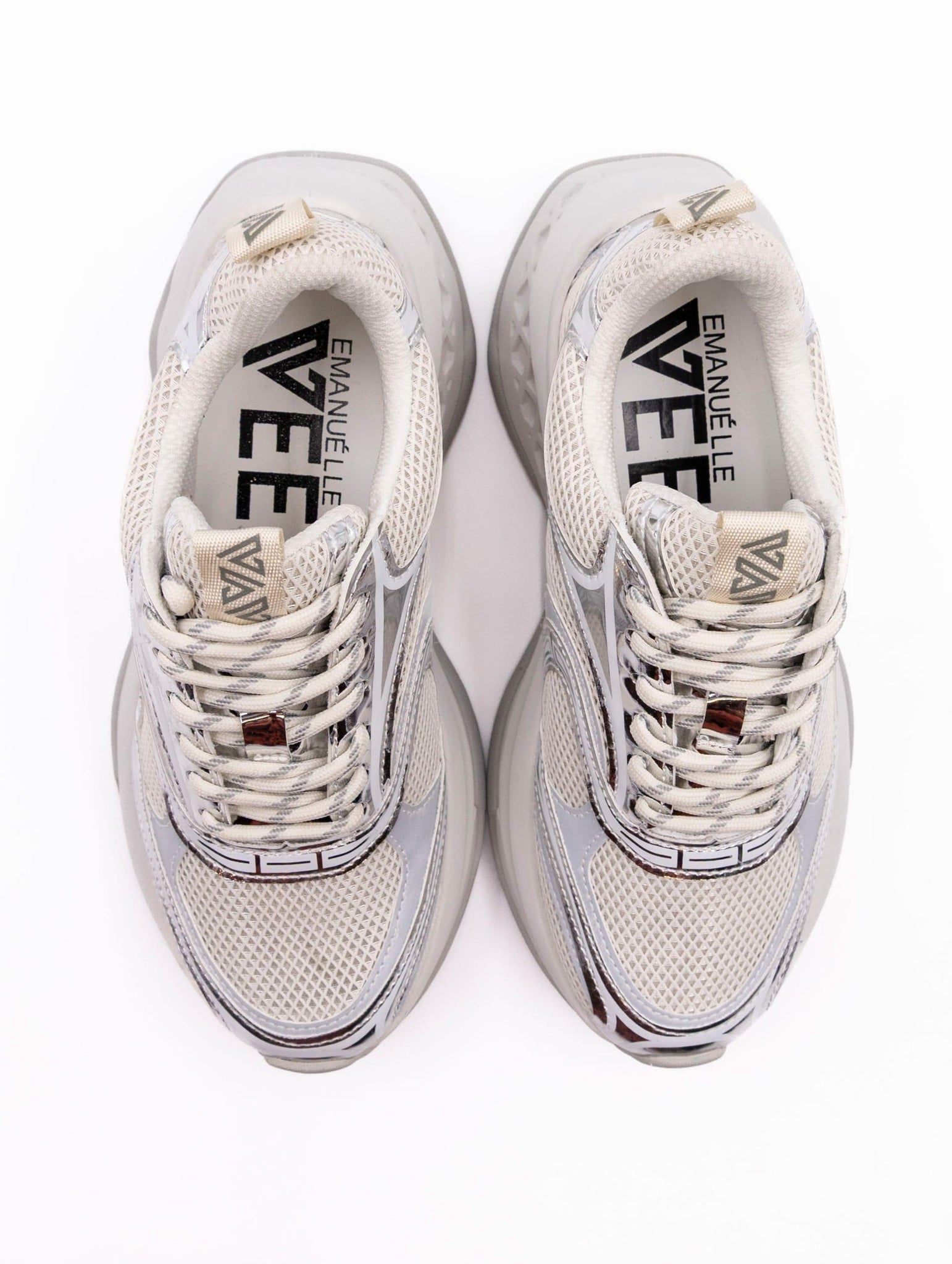 Sneakers Emanuelle Vee Argento e Avorio 452P-504-10-T16SILVERIVORY Emanuelle Vee