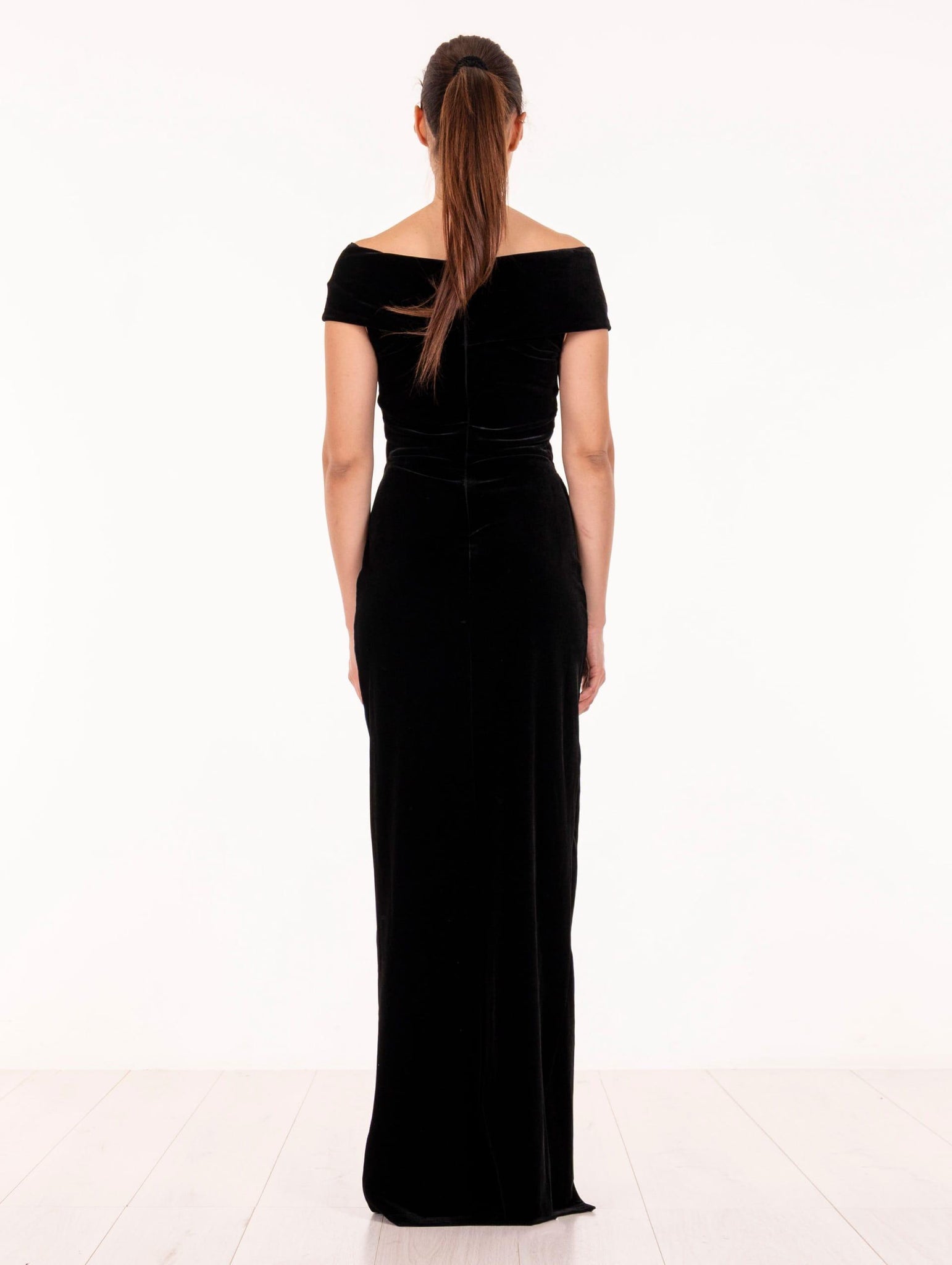 Abito Lungo Nosecret in Velluto Nero 253NS026LIQUI NoSecrets
