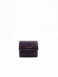 Portemonnaie Coccinelle Metallic Soft Klein aus Genarbtem Leder Pflaume