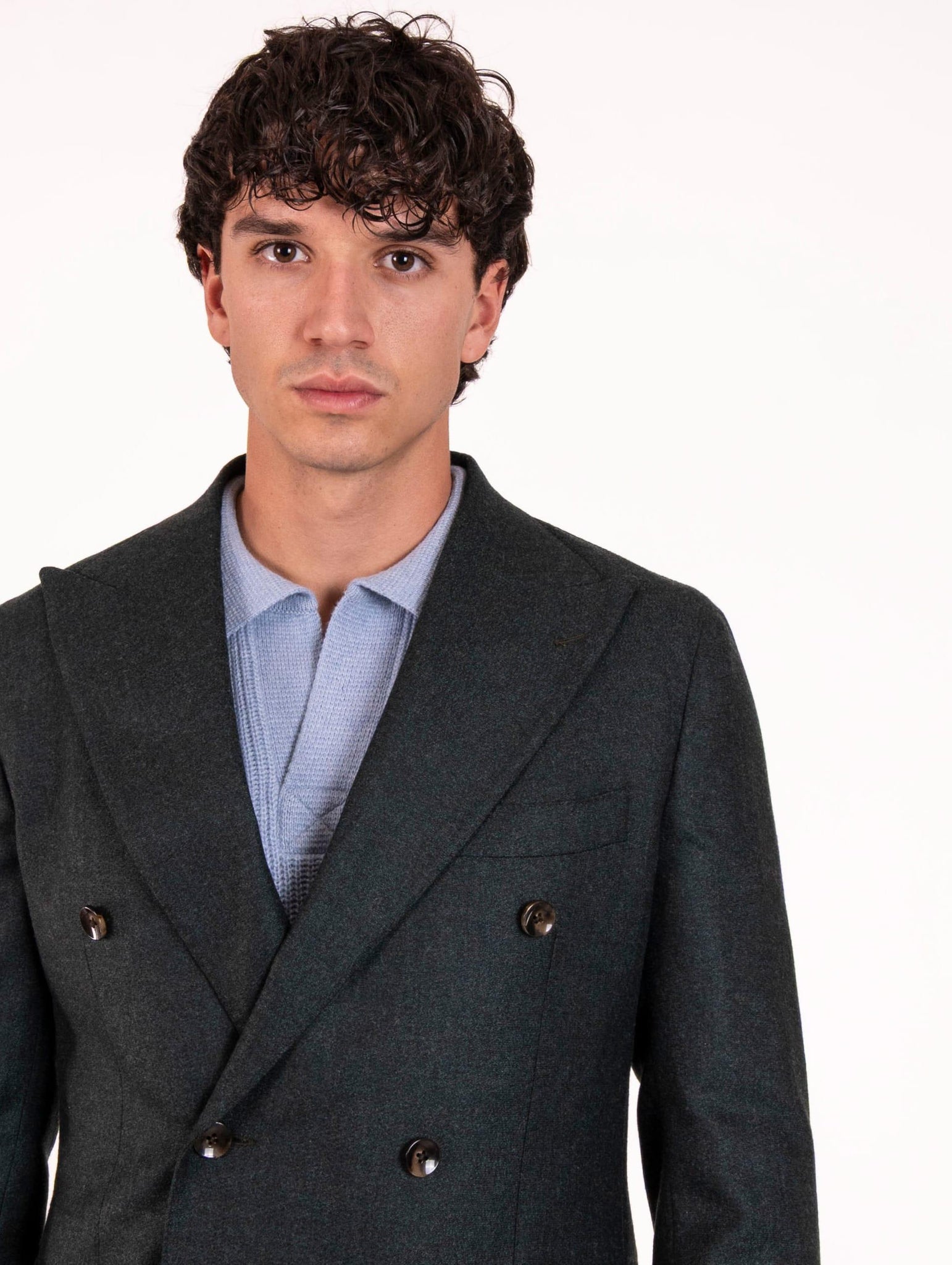 Abito Sartoriale Doppiopetto Four Stroke in Lana Vergine Verde APARIGI1/13105836 Four Stroke