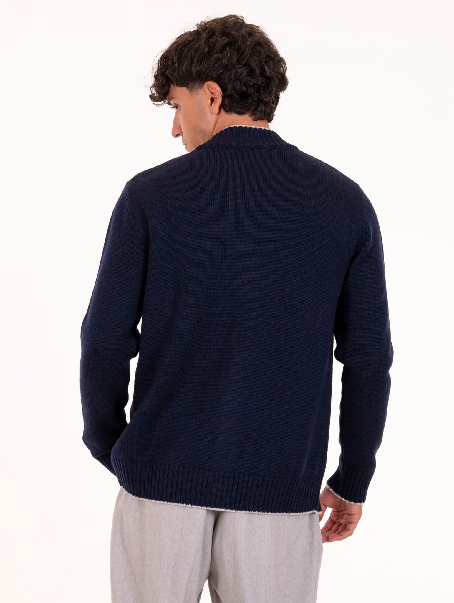 Cardigan Eleventy Milano Platinum in Lana Blu L76MAGL78MAG0L02911-13 Eleventy Milano