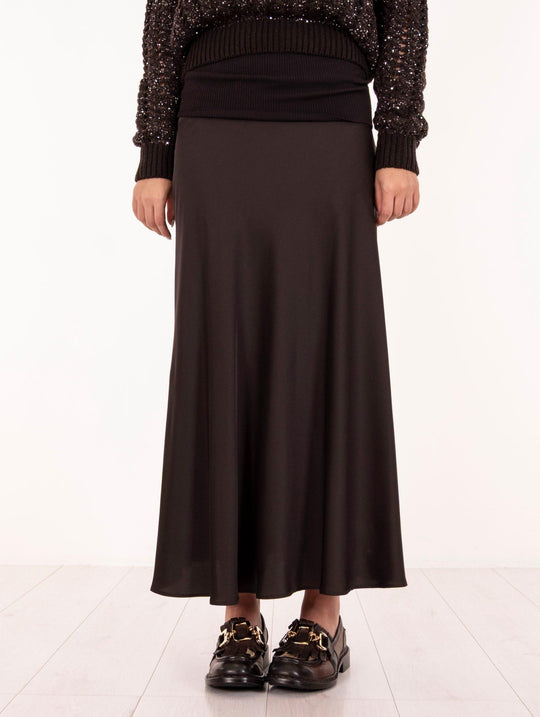 Gonna D.Exterior in fluid satin brown