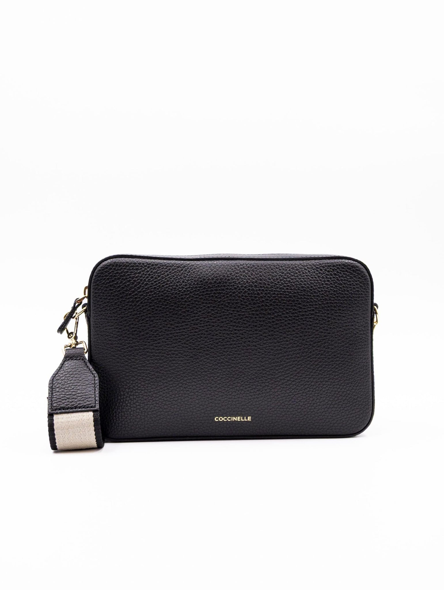 Minibag Tebe Small Coccinelle in Pelle Martellata Nero E5MN5520101001 Coccinelle