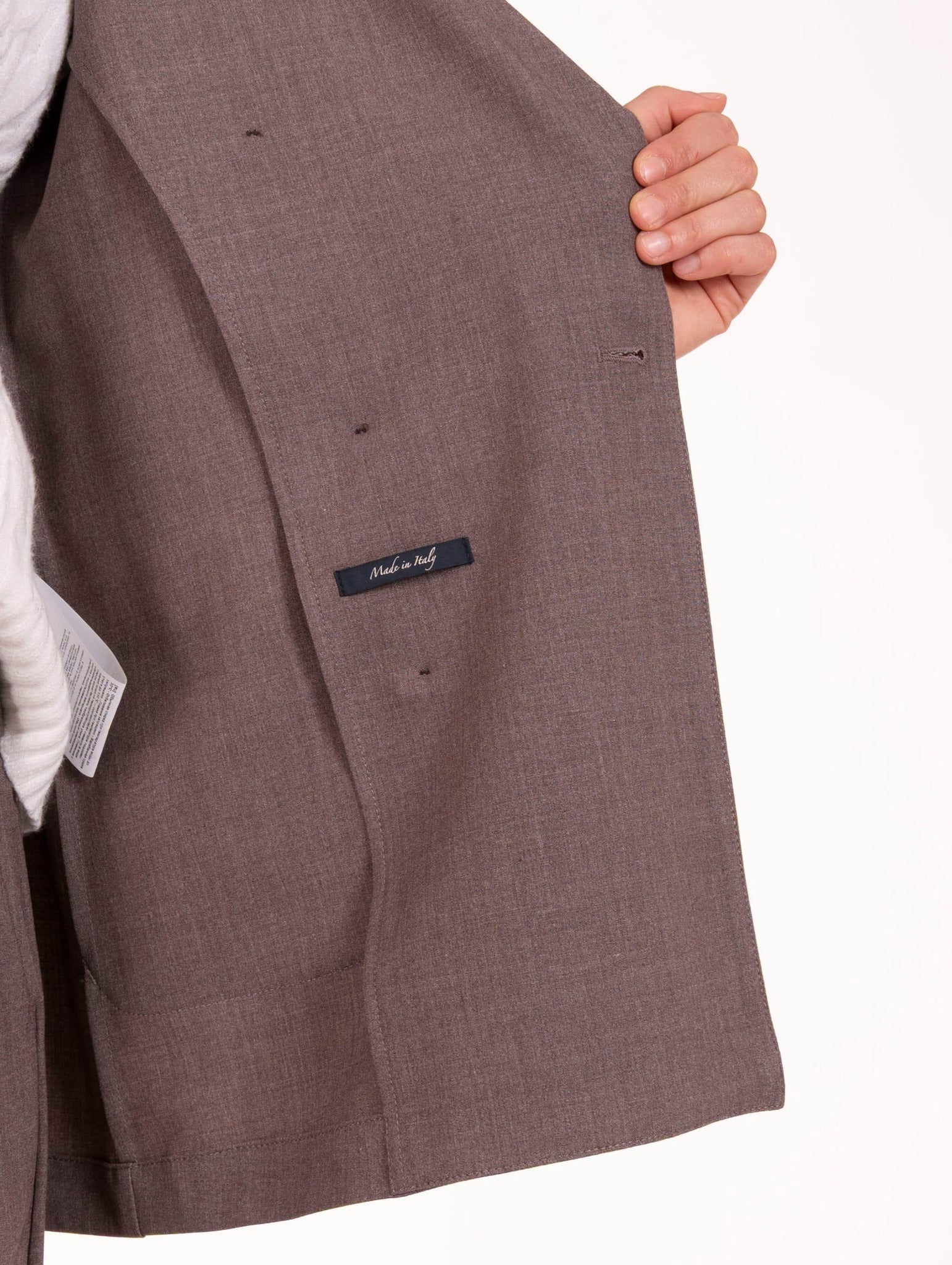 Giacca Doppiopetto Myths in Foulard di Viscosa Stretch Mastice 52WD2133328 Myths