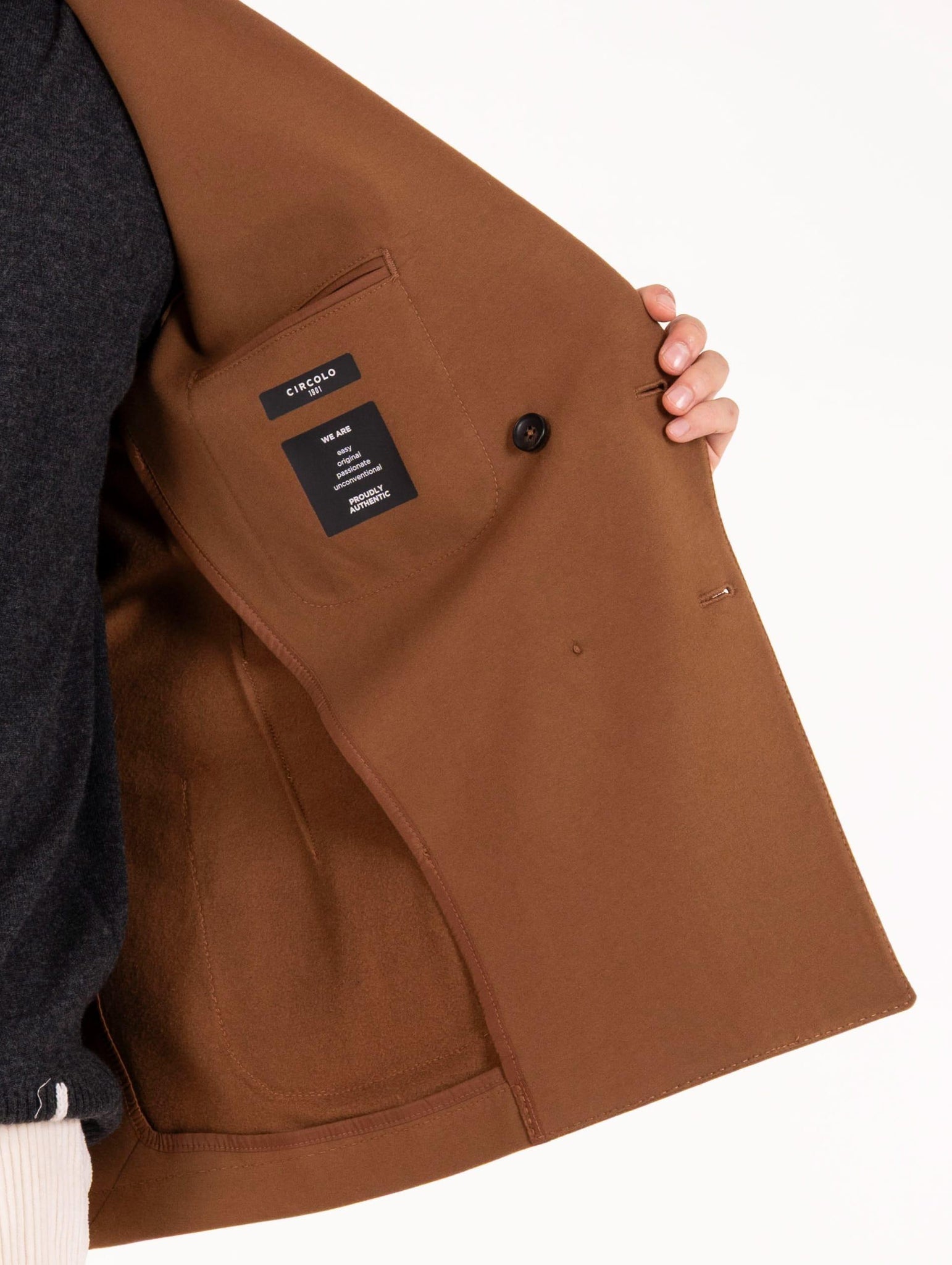 Giacca Doppiopetto Circolo 1901 in Cotone Terra CN49271168 Circolo 1901