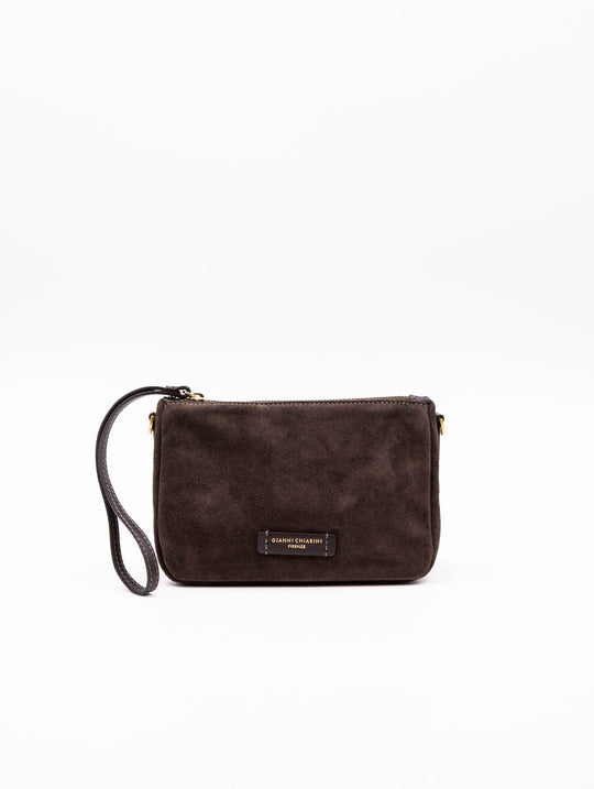 Minibag Nora Pouch Gianni Chiarini in Suede Moka