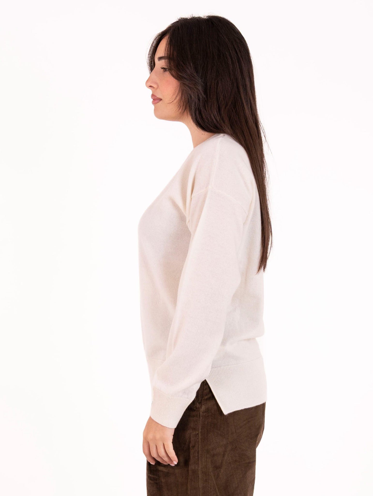 Maglia Alpha Studio in Lana Latte AD-4170C2003 Alpha Studio