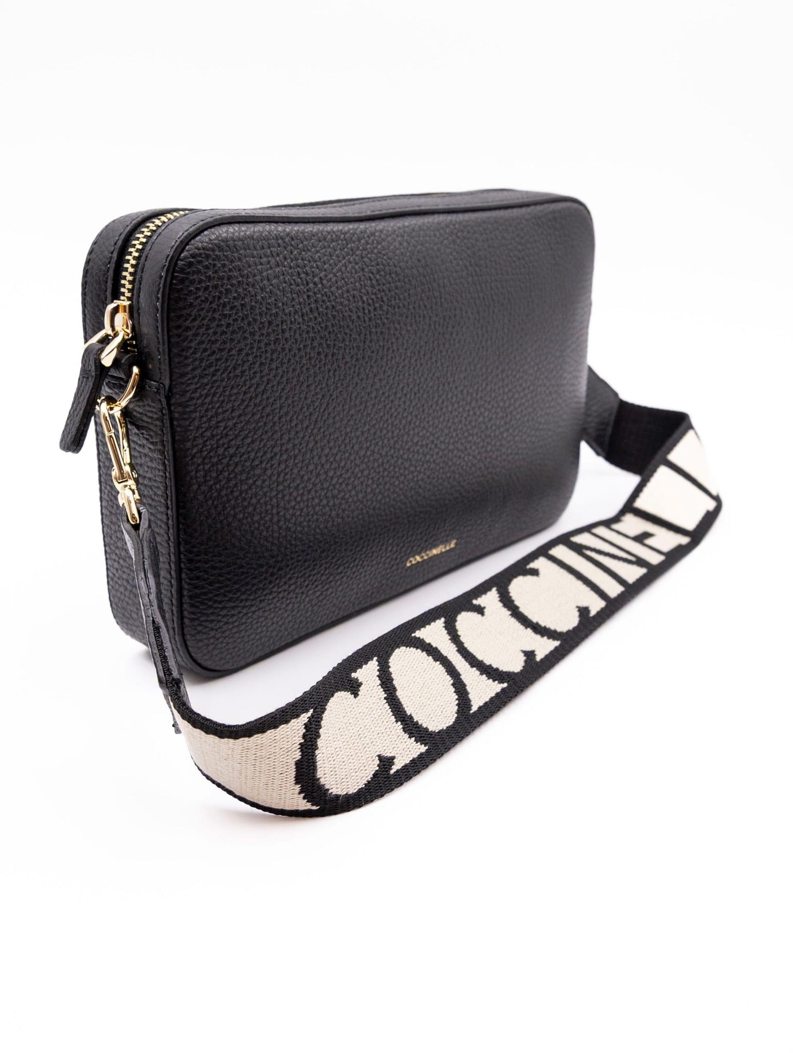 Minibag Tebe Small Coccinelle in Pelle Martellata Nero E5MN5520101001 Coccinelle