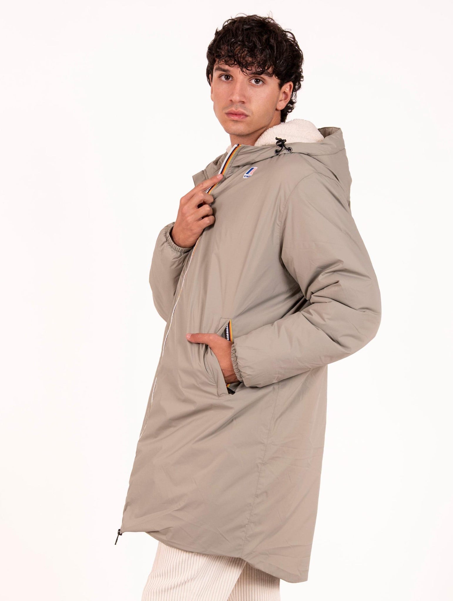 Giacca Impermeabile Le Vrai Eiffel 4.0 K-Way in Nylon Salvia K21516W633 K-Way