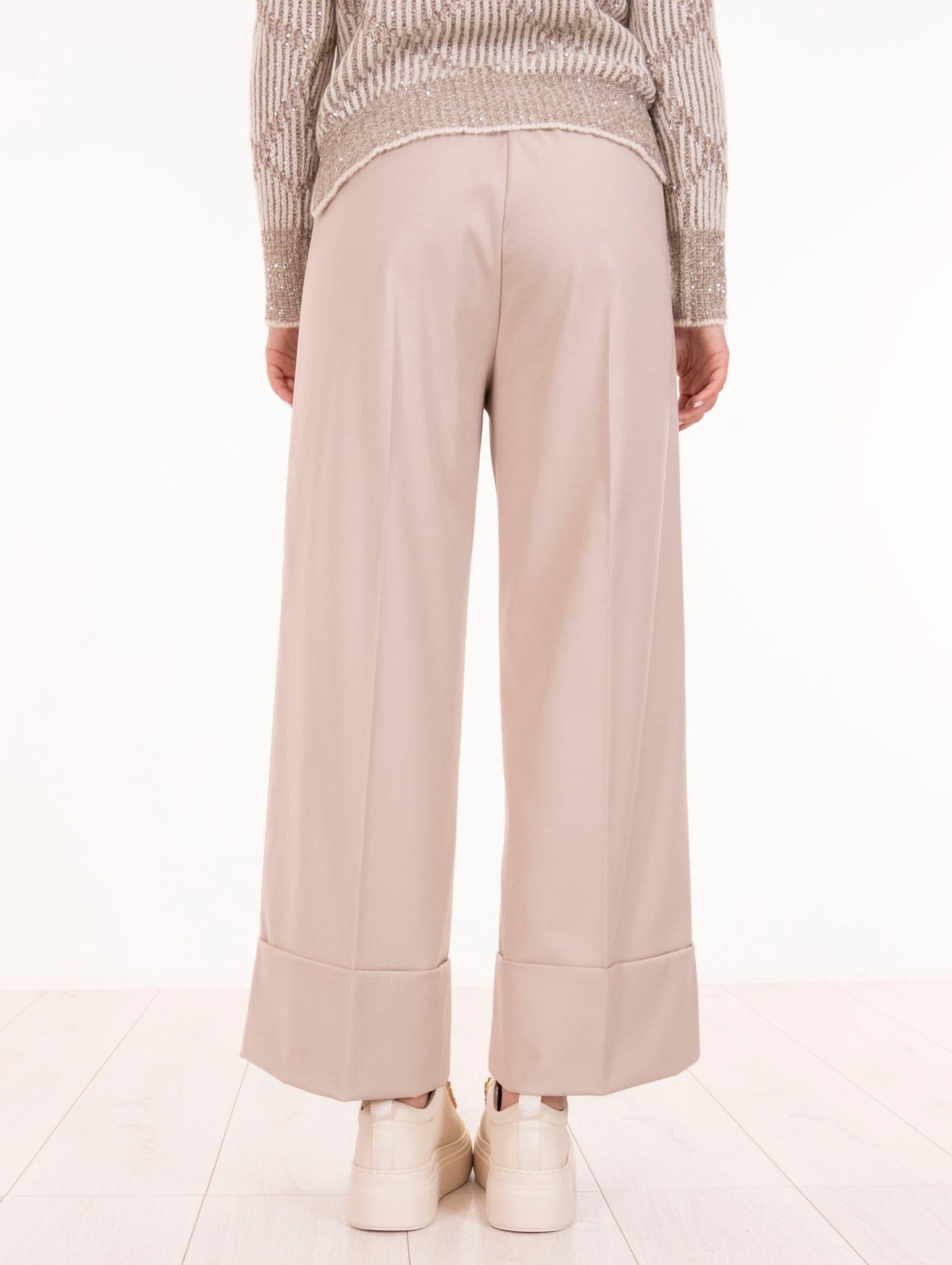 Pantalone D.Exterior in Flanella Tecnica Avorio 617574TALC D.EXTERIOR