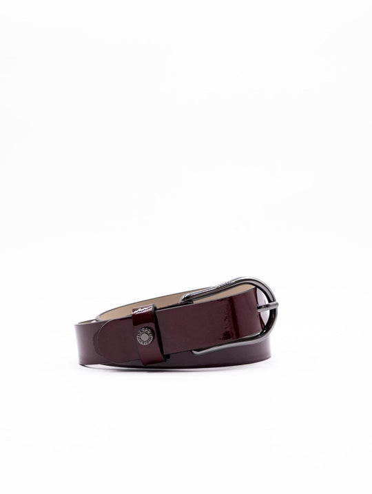 Cintura Gianni Chiarini in Pelle Lucida Wine Berry