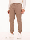 Pantalon Devorè aus Baumwolle und Tencel Cappuccino