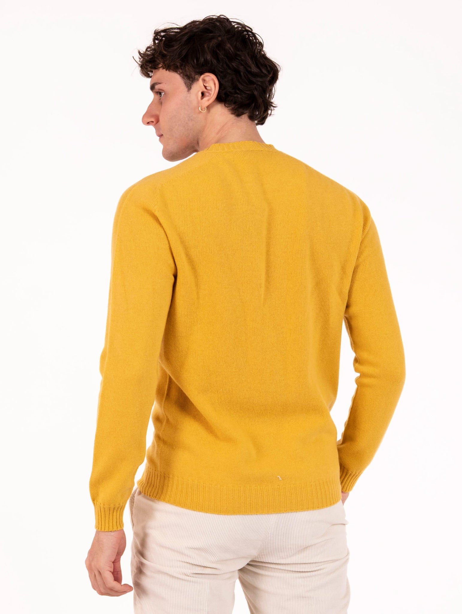 Girocollo Zanieri in Lana Cashmere Giallo CG-GRU-35012806 Zanieri