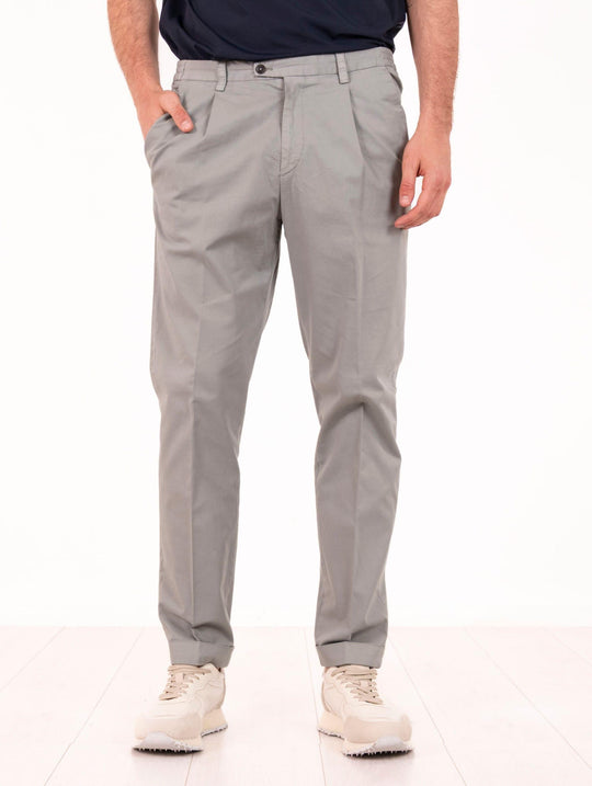 Pantalone Four Stroke by Devore in Cotone e Seta Salvia