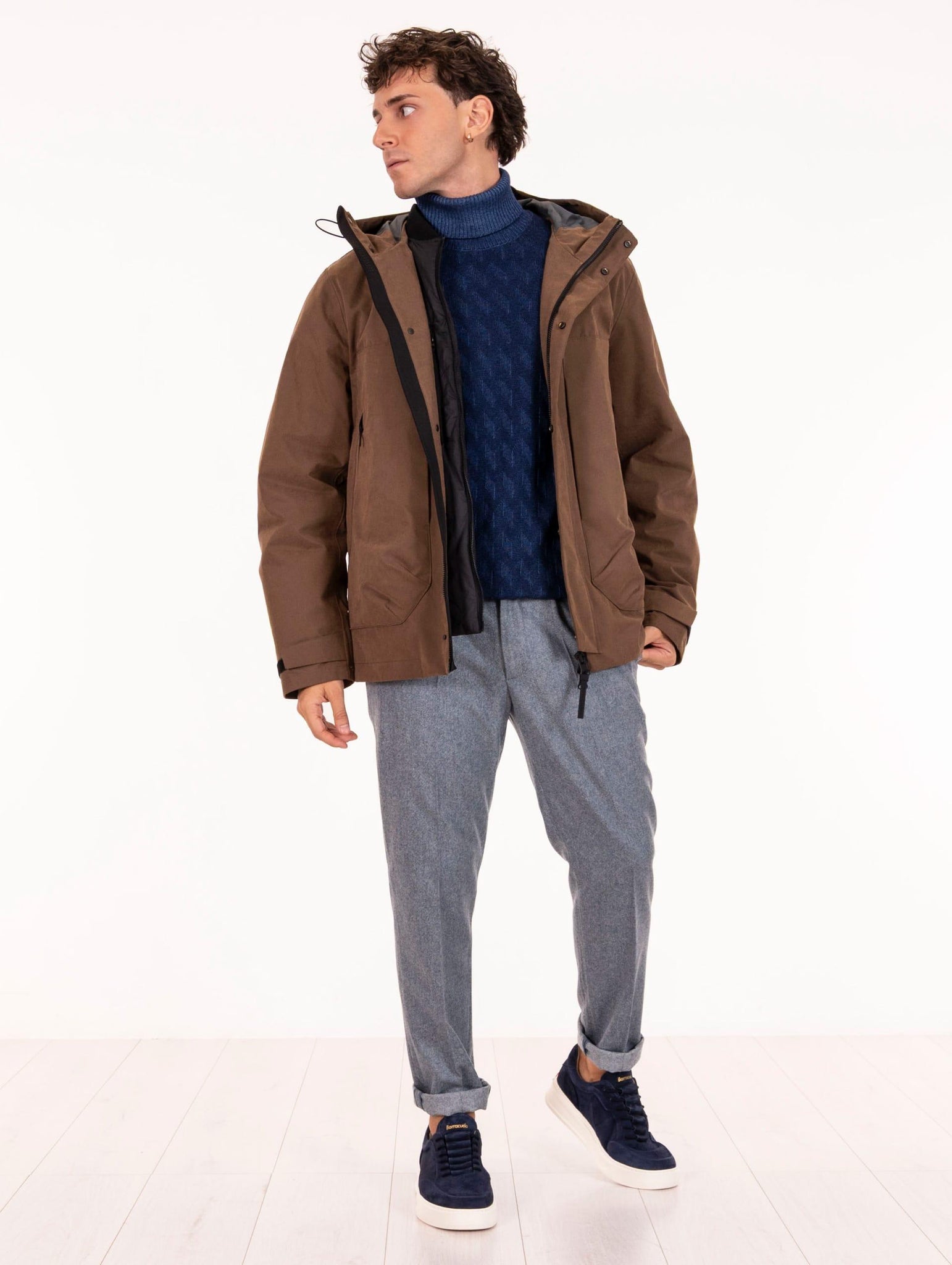 Giubbotto Tone People of Shibuya in Micorfibra Marrone TONEPM948260 People of Shibuya