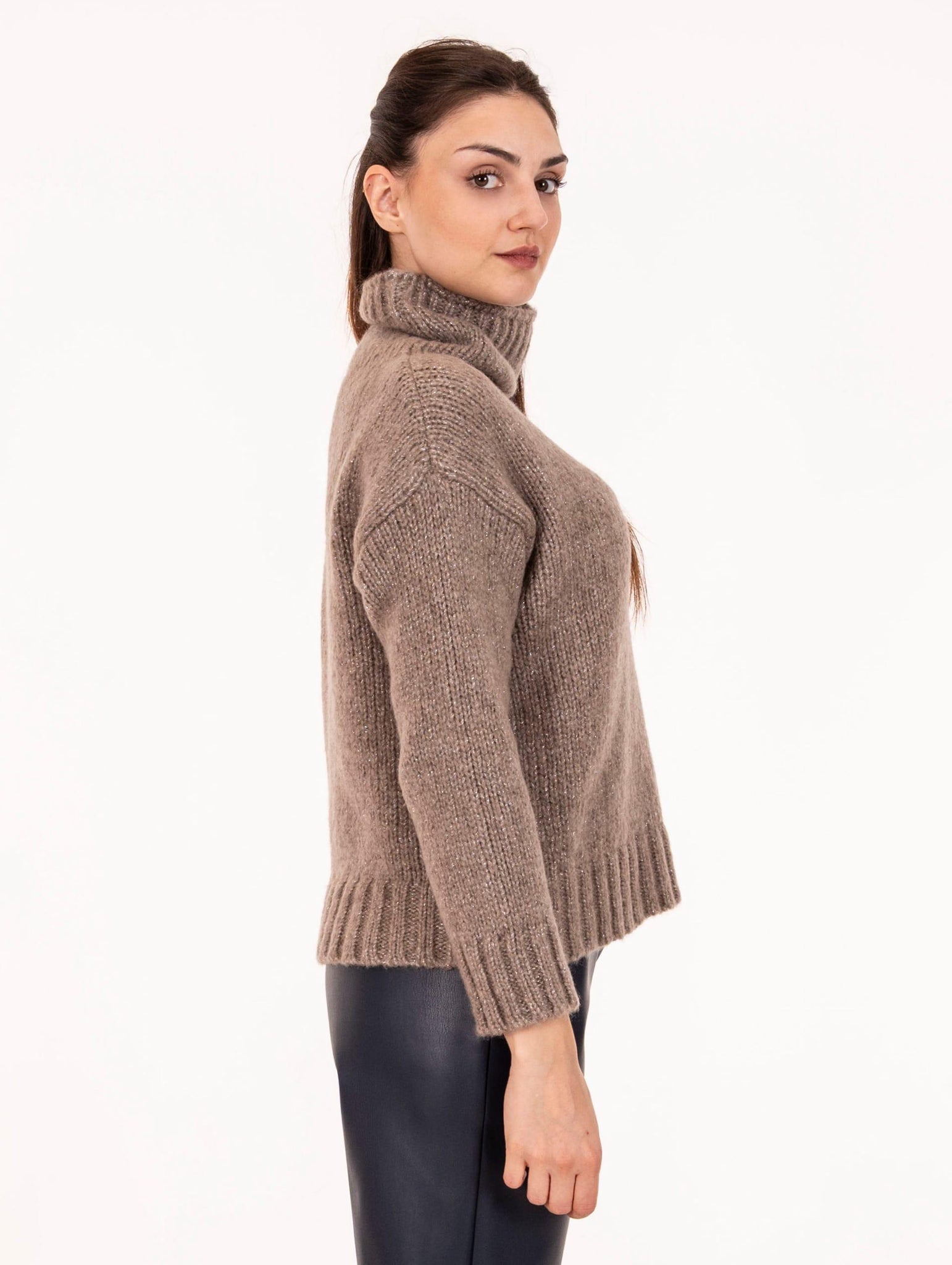 Dolcevita Alpha Studio in Lana Lurex Beige AD-4540H2016 Alpha Studio