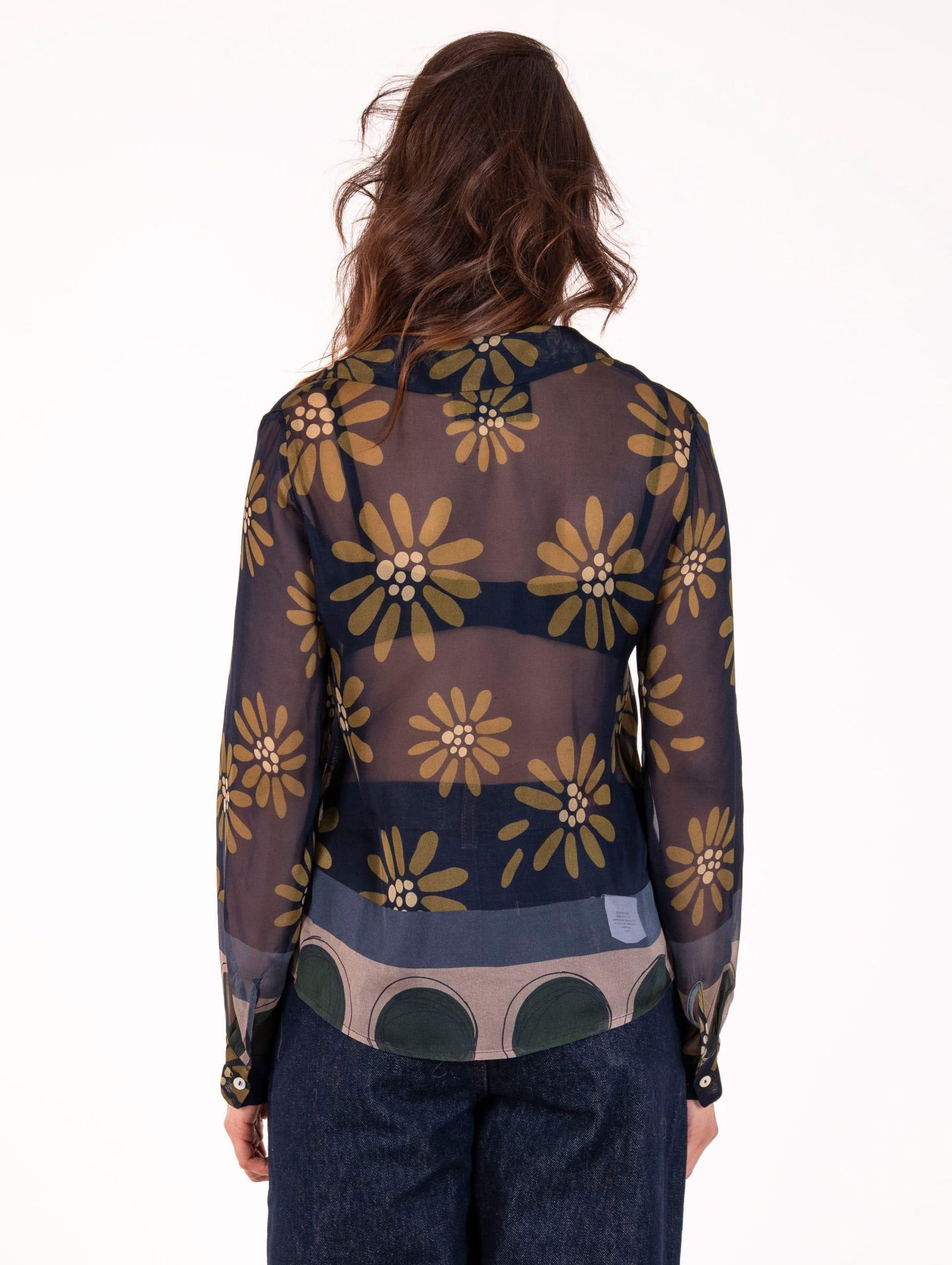 Blusa Fantasy Alessia Santi in Seta e Viscosa Blu SD45029529044-02 Alessia Santi