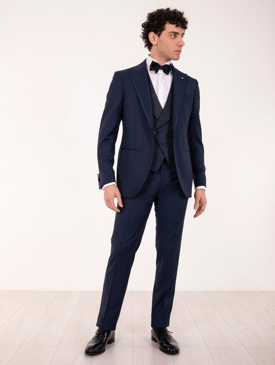 Smoking Sartoriale Luigi Bianchi Mantova Loro Piana Marineblau