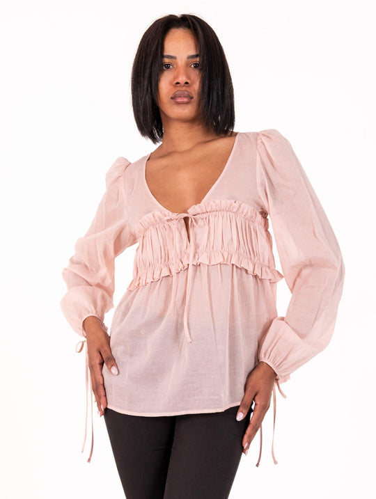 Blusa Anna Molinari In Mussola Cipria