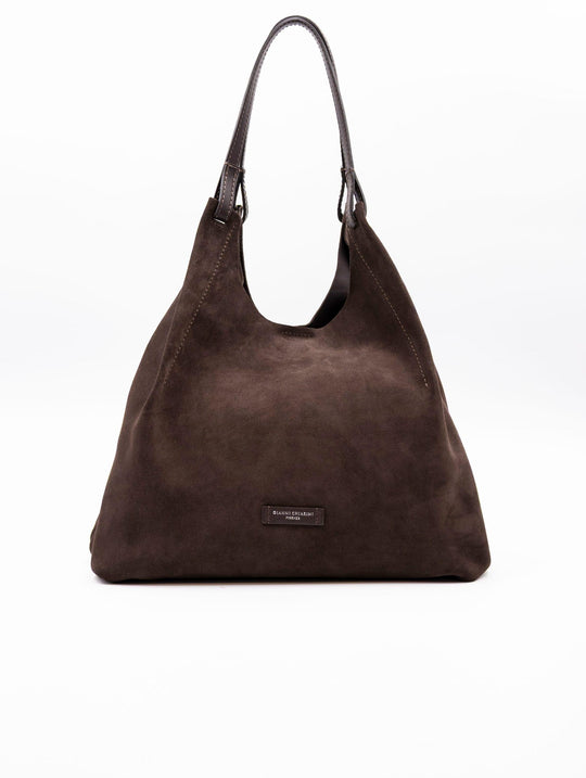 Dua Gianni Chiarini Bag in Moka Suede