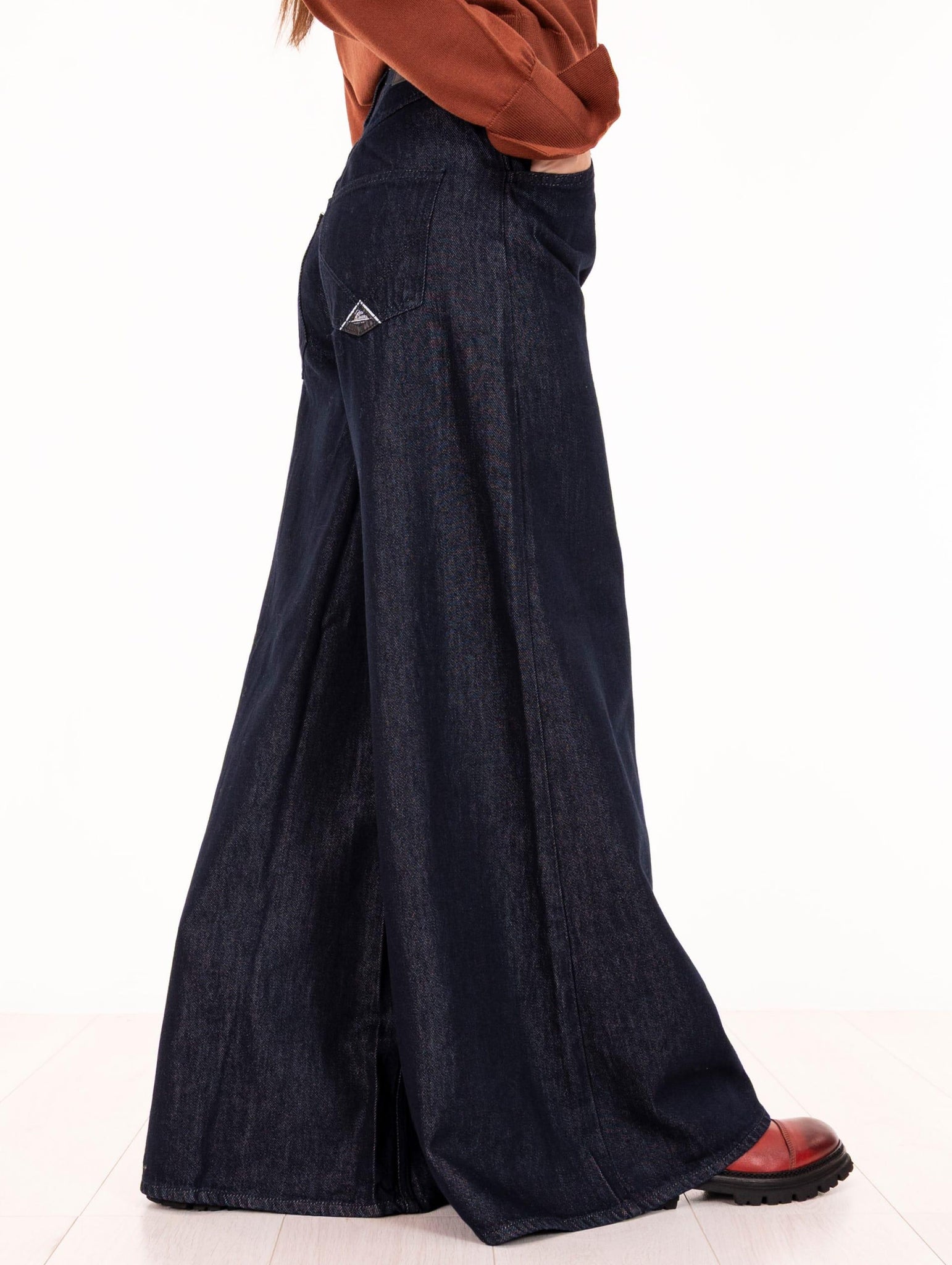 Jeans Utility Roy Roger's in Denim Rinse Blu RND90158D7050021C0999 Roy Roger's