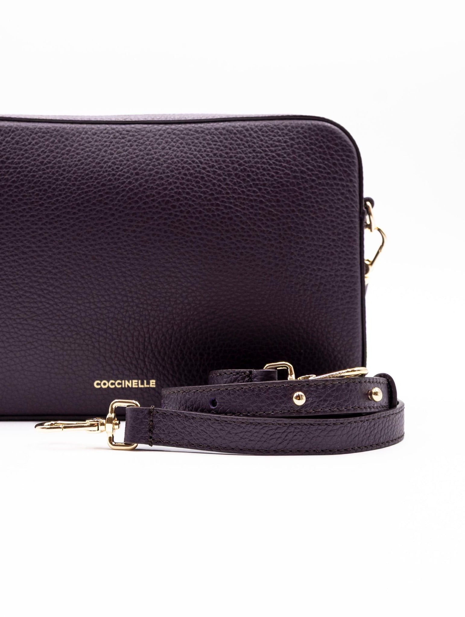 Minibag Tebe Small Coccinelle in Pelle Martellata Prugna E5MN5520101V87 Coccinelle