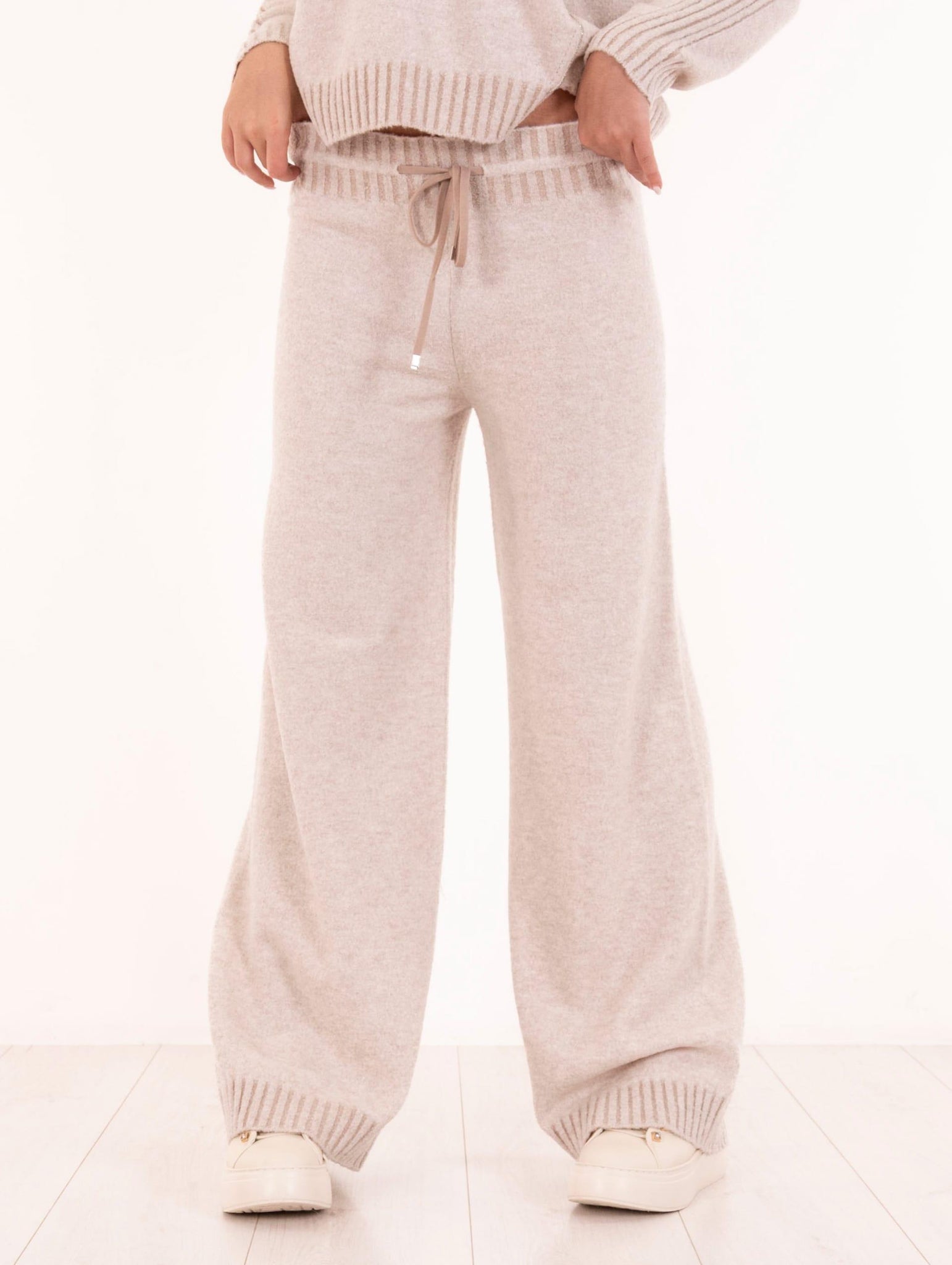 Soft Pant D.Exterior in Lana Gesso 615537GESS D.EXTERIOR