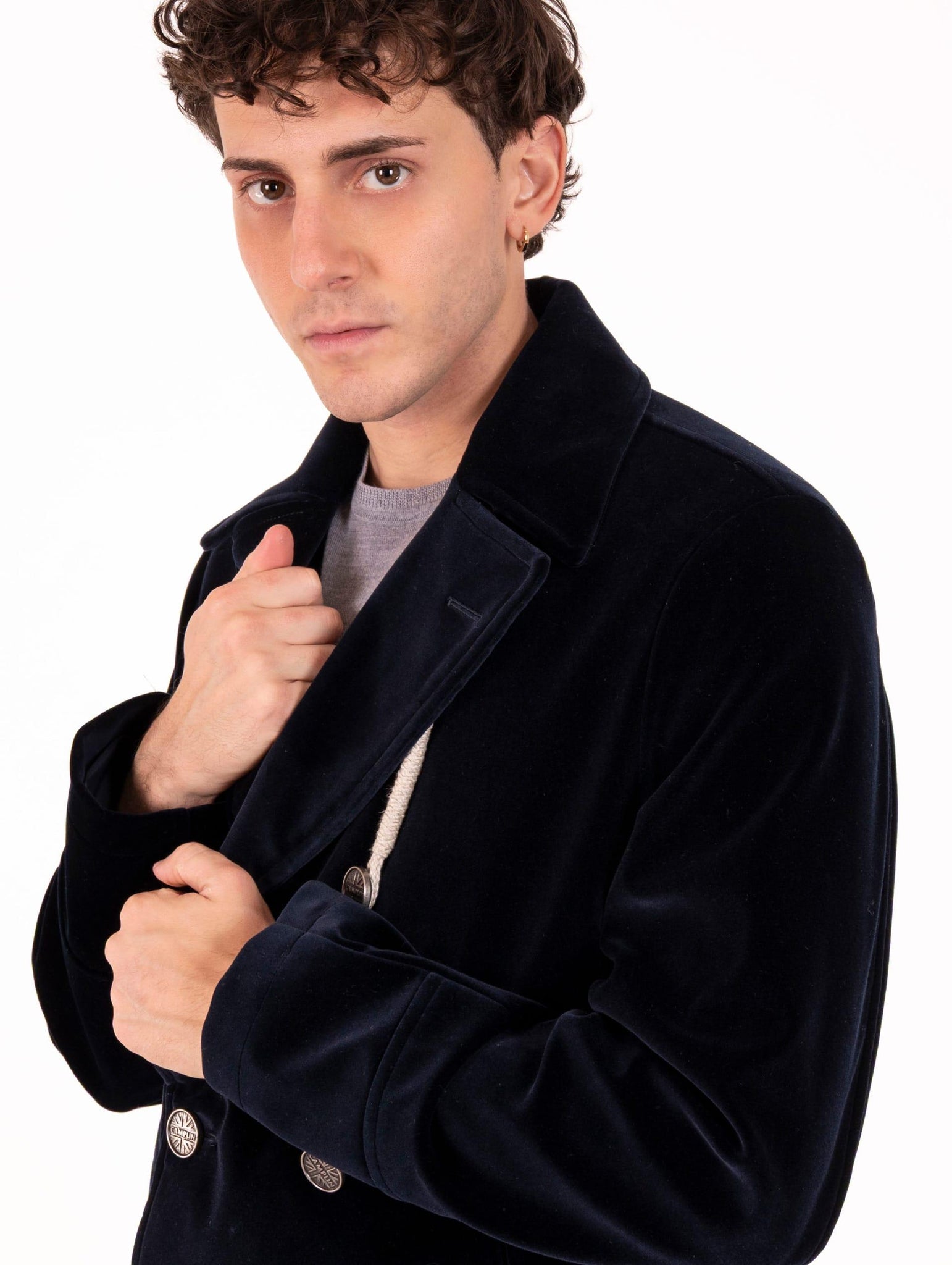 Peacot Camplin in Velluto Blu ISLAND-VLBN Camplin