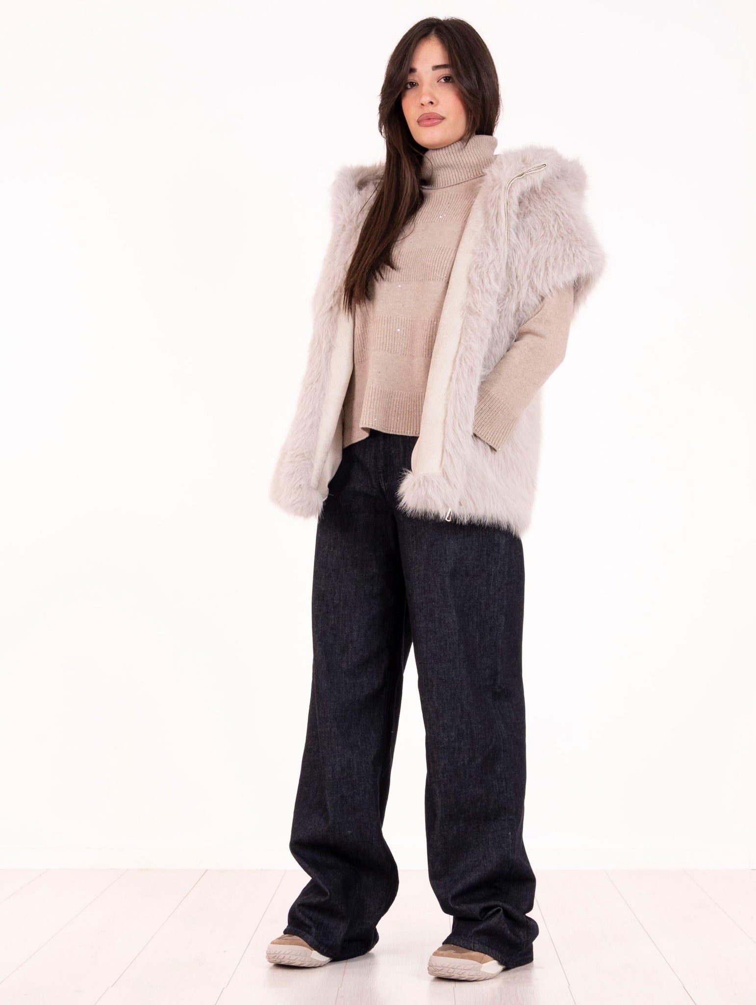 Cappa Eco Pelliccia Leon e Loulou Perla L660SILK00019 Leon & Loulou