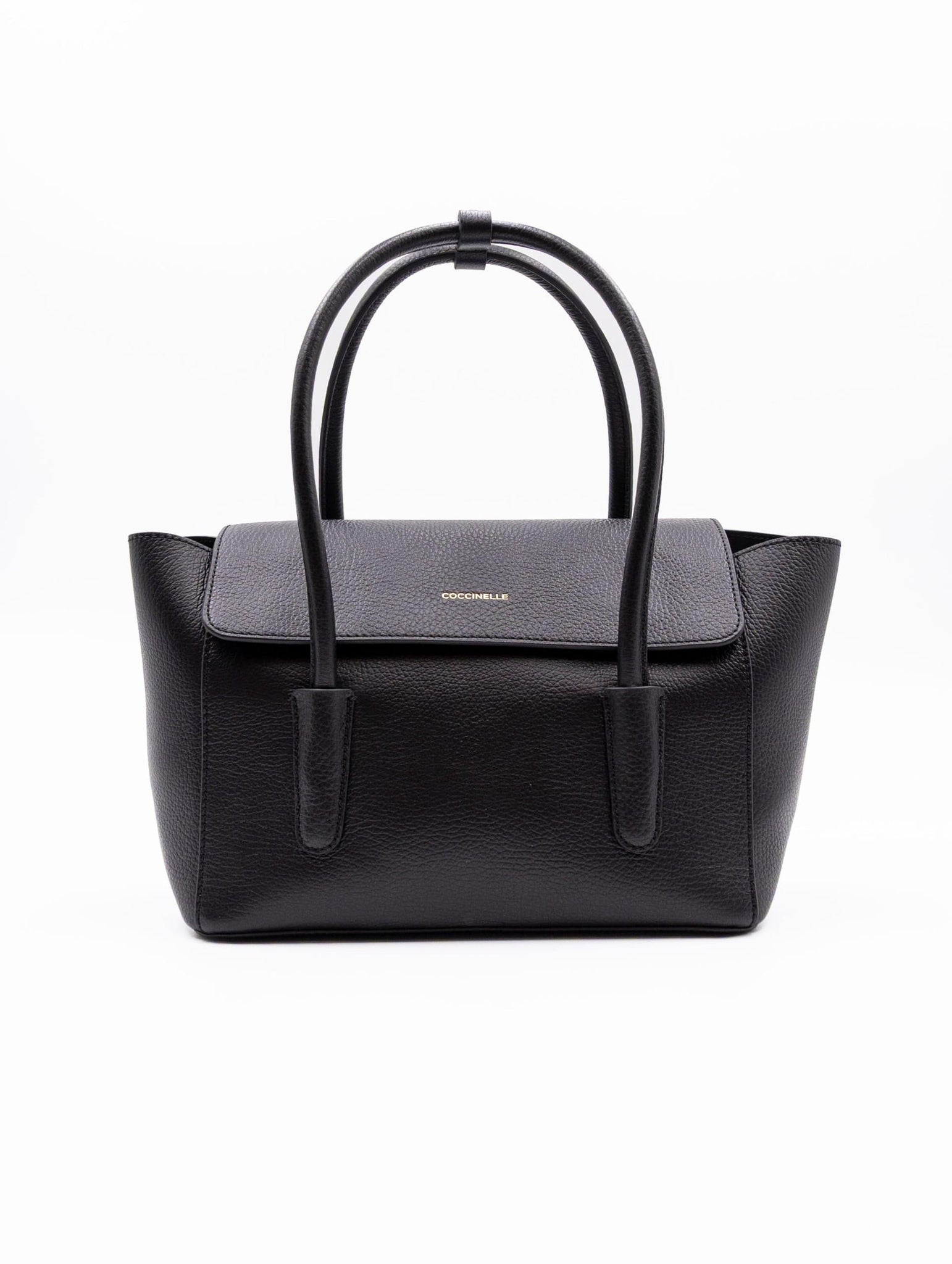 Borsa Double Beat Coccinelle in Pelle Martellata Nero E1T8A180201001 Coccinelle