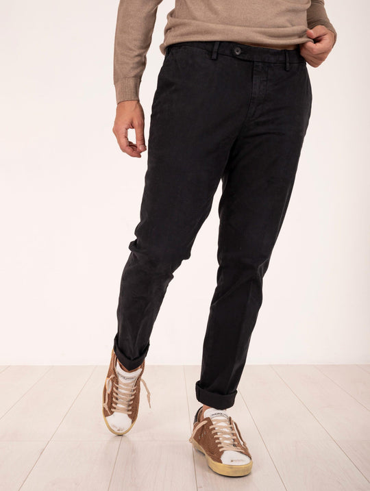 Devorè Pants for Four Stroke in Black Cotton
