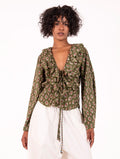 Blusa Ottavia Four Stroke in Viscosa Verde