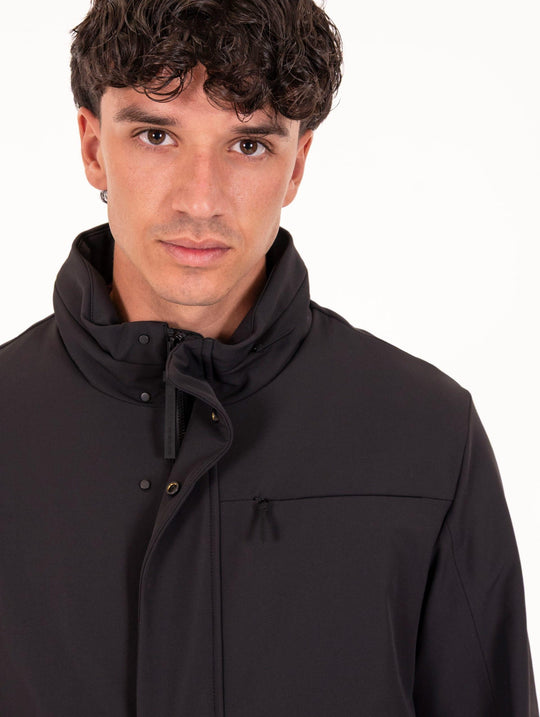 Jacke Ontake People of Shibuya aus technischem Stoff Schwarz