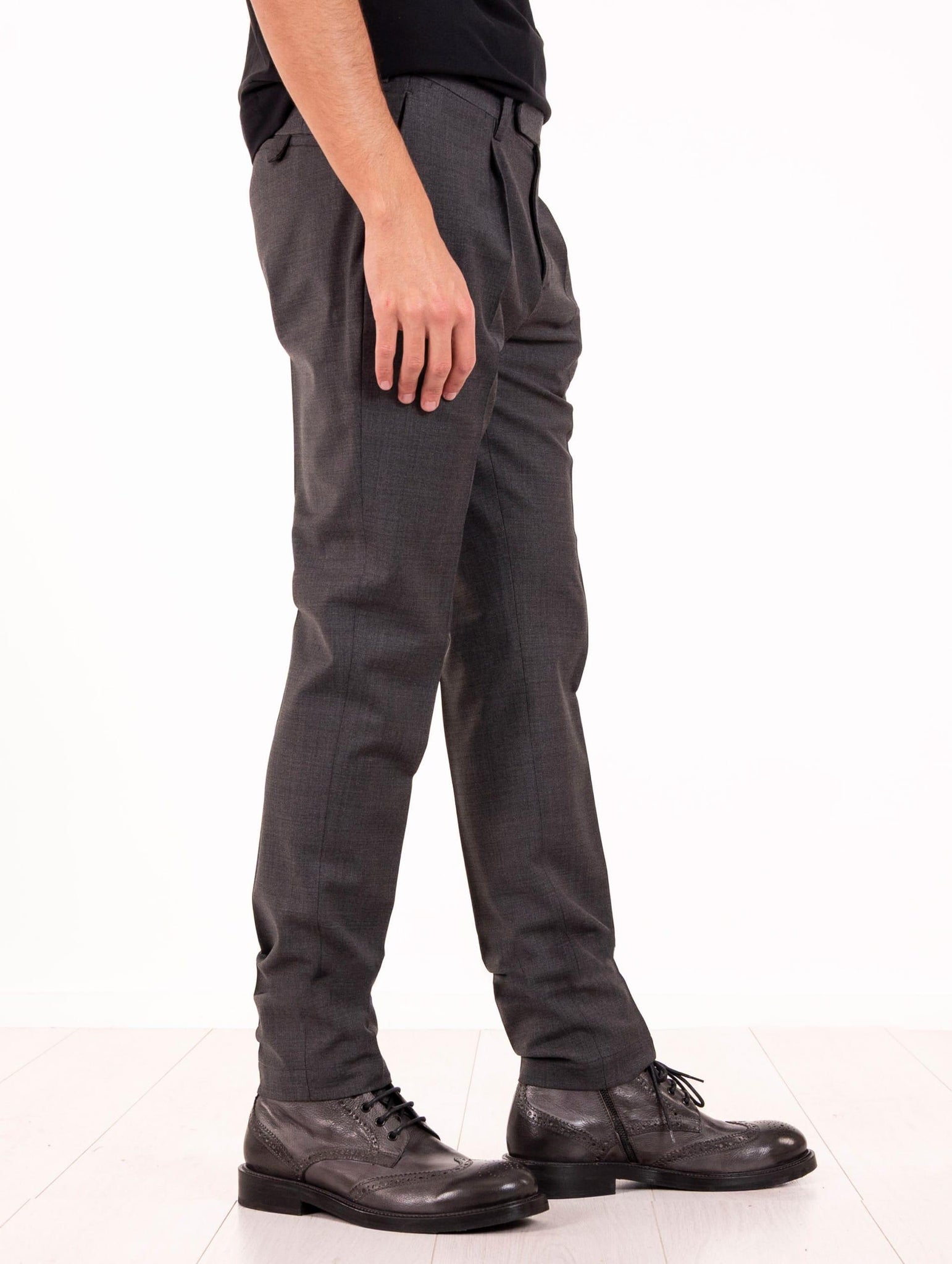 Pantalone Devorè in Lana Grigio Scuro DVR33C-W20220200 Devore