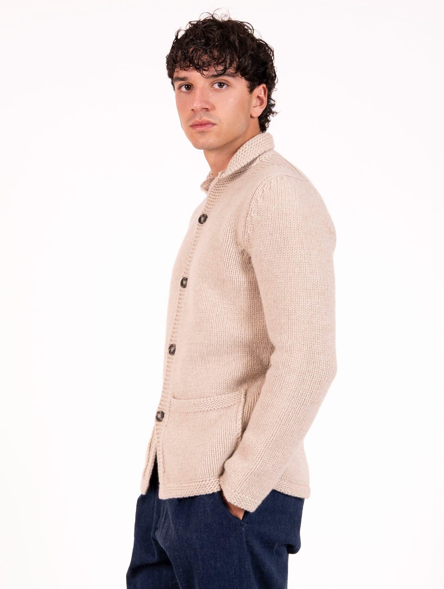 Giacca Japan Luigi Gentile in Lana e Cashmere Sabbia LG124310 Luigi Gentile