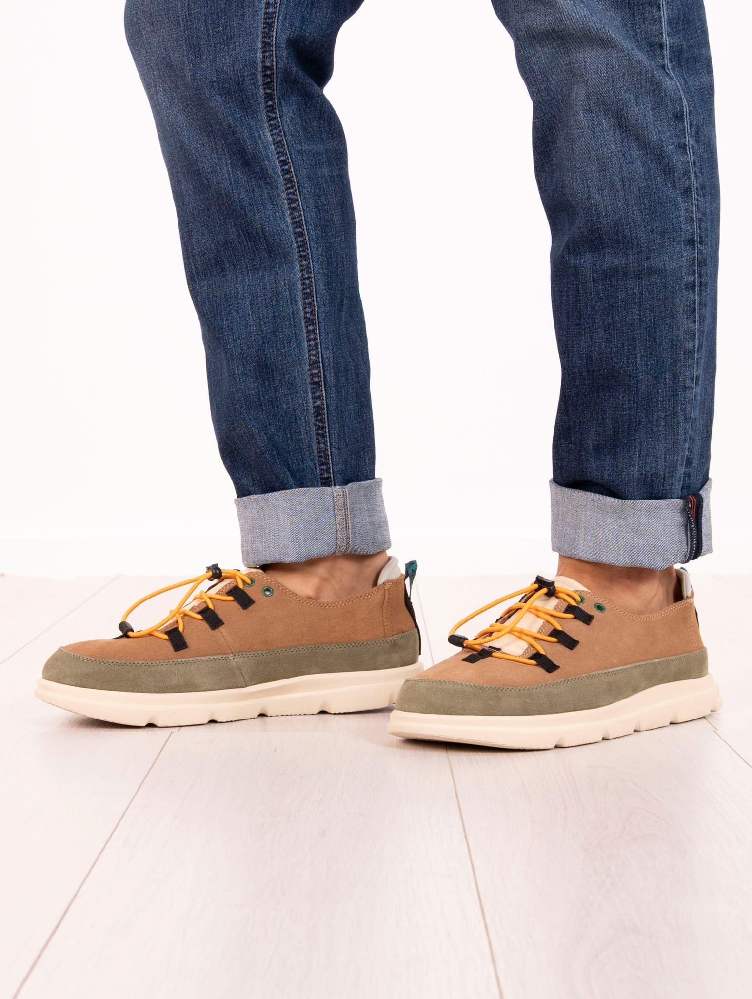 Sneakers CNR in Suede Marrone e Militare EASYCLIPSUEDE/NYLON CNR