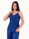 Top Daniele Fiesoli aus Stretch-Viskose Bluette