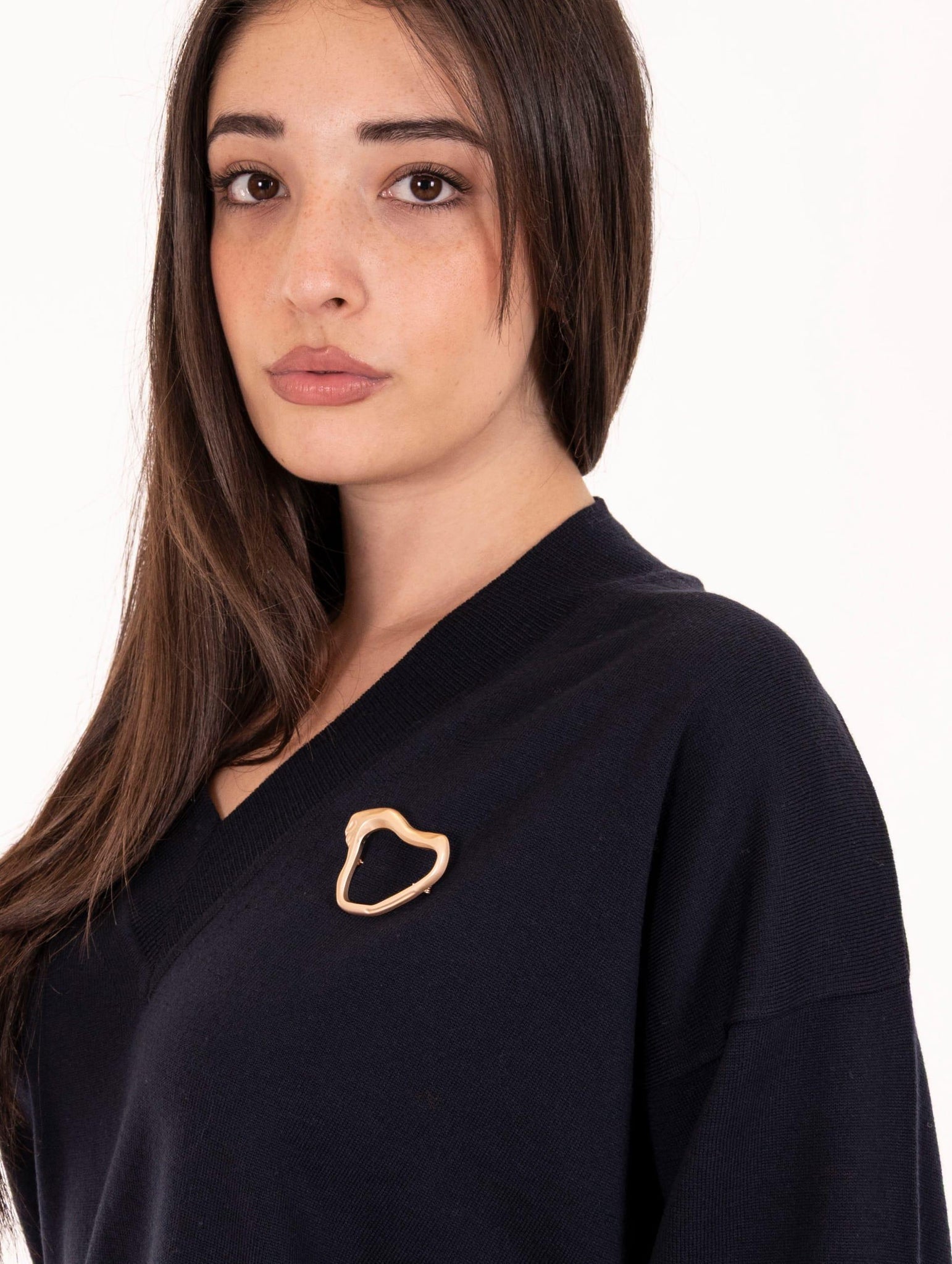 Maglia V Alpha Studio in Pura Lana Blu Notte AD-4003A2001 Alpha Studio