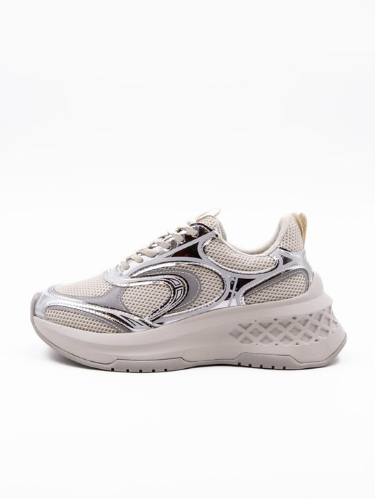 Sneakers Emanuelle Vee Silber und Elfenbein