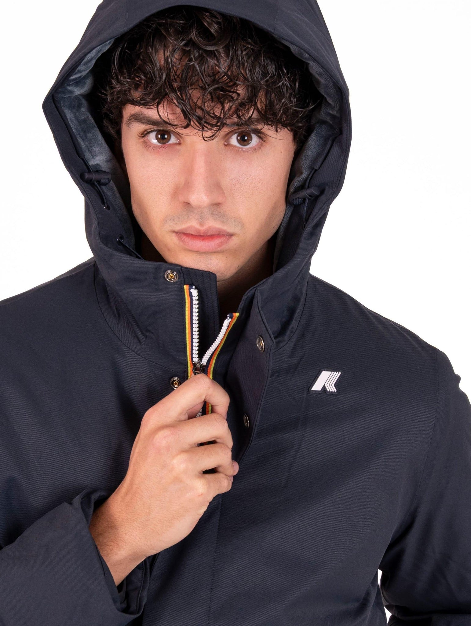 Giubbotto Jacko K-Way in Tessuto Tecnico Blu K8133DWAL9 K-Way